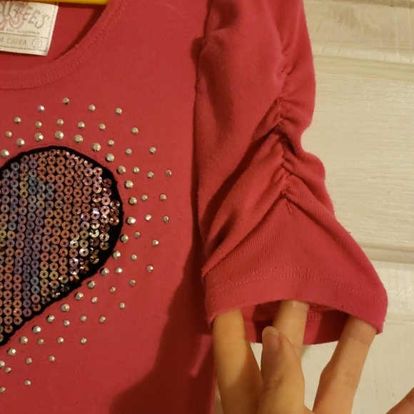 Beautees pink Dress with heart and sparkles - Picture 6 of 6